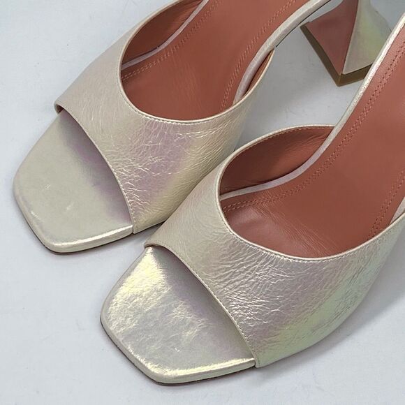 Amina Muaddi Lupita Holographic Leather Mule size 39 - Picture 8 of 14